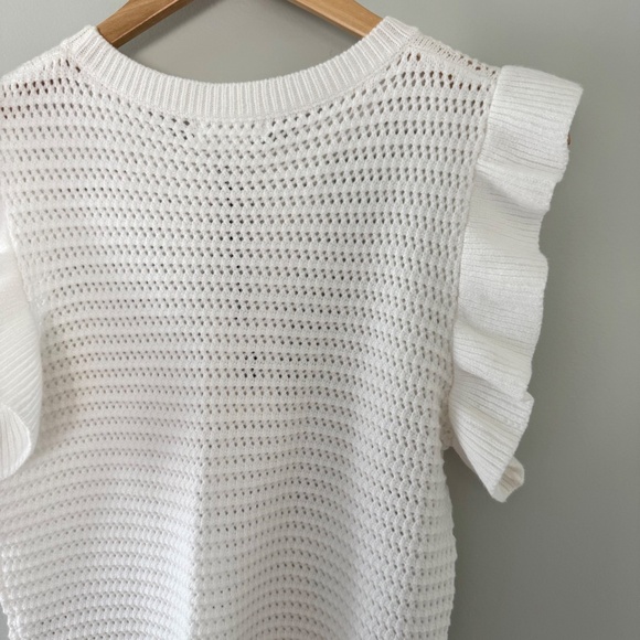 THML White Knit Sweater Women's Small - Picture 6 of 11